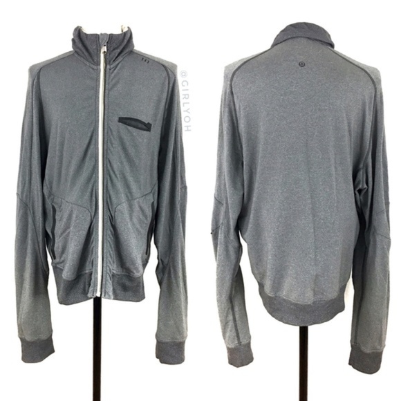 Lululemon Gray Zip Up Athletic Active Track Jacket
